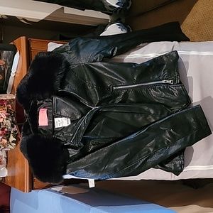 Azalea Wang Time For Love Croc moto Leather Jacket